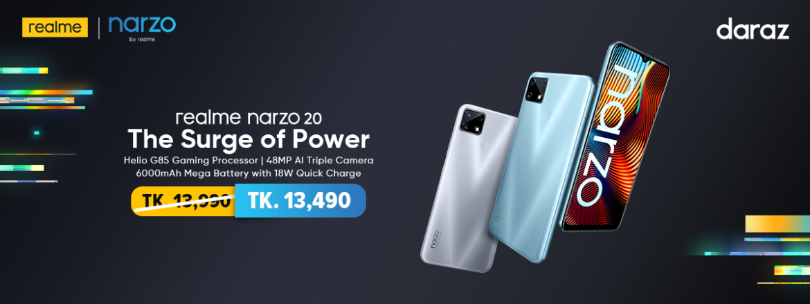 realme narzo 20 goes on First Sale at Daraz, 2000 devices sold out just in two minutes