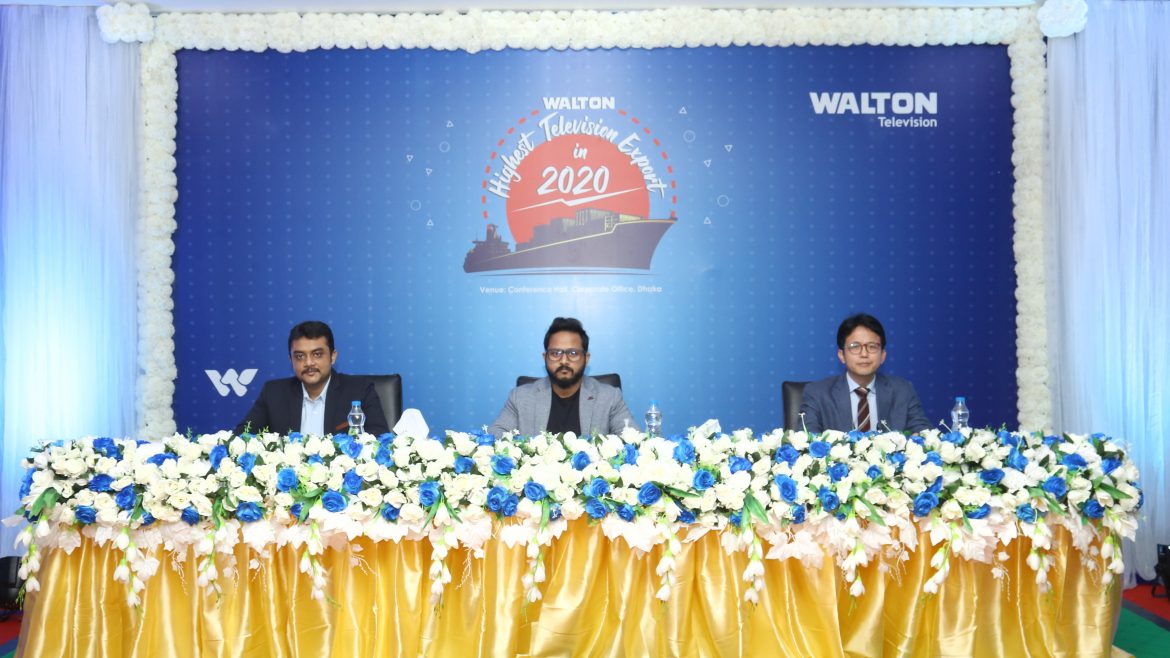 Walton TV celebrates highest export in 2020 amidst corona pandemic