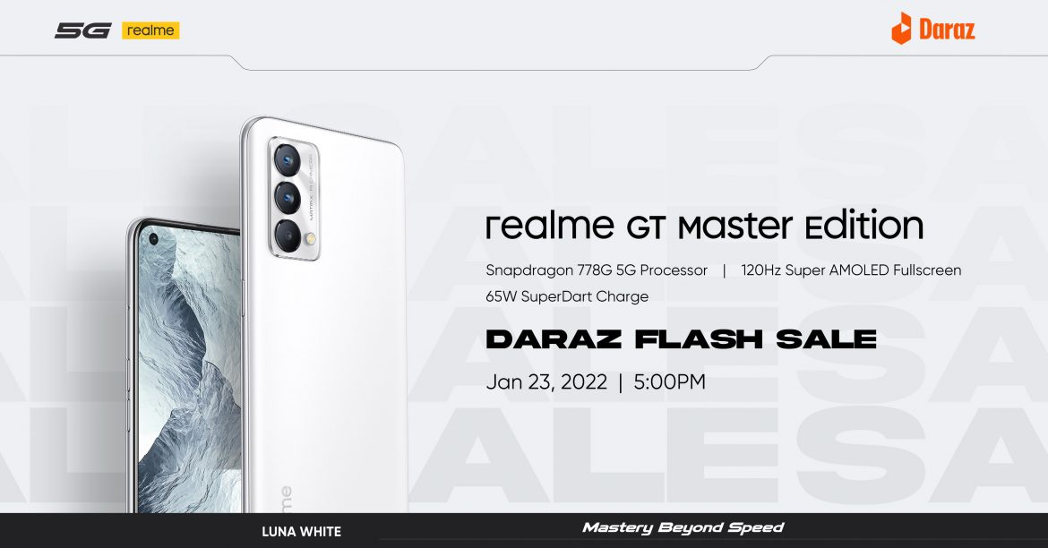 realme GT Master Edition Flash Sale on 23rd January along with amazing offers on Daraz