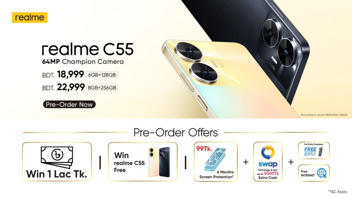 realme’s champion phone C55 now up for pre-order